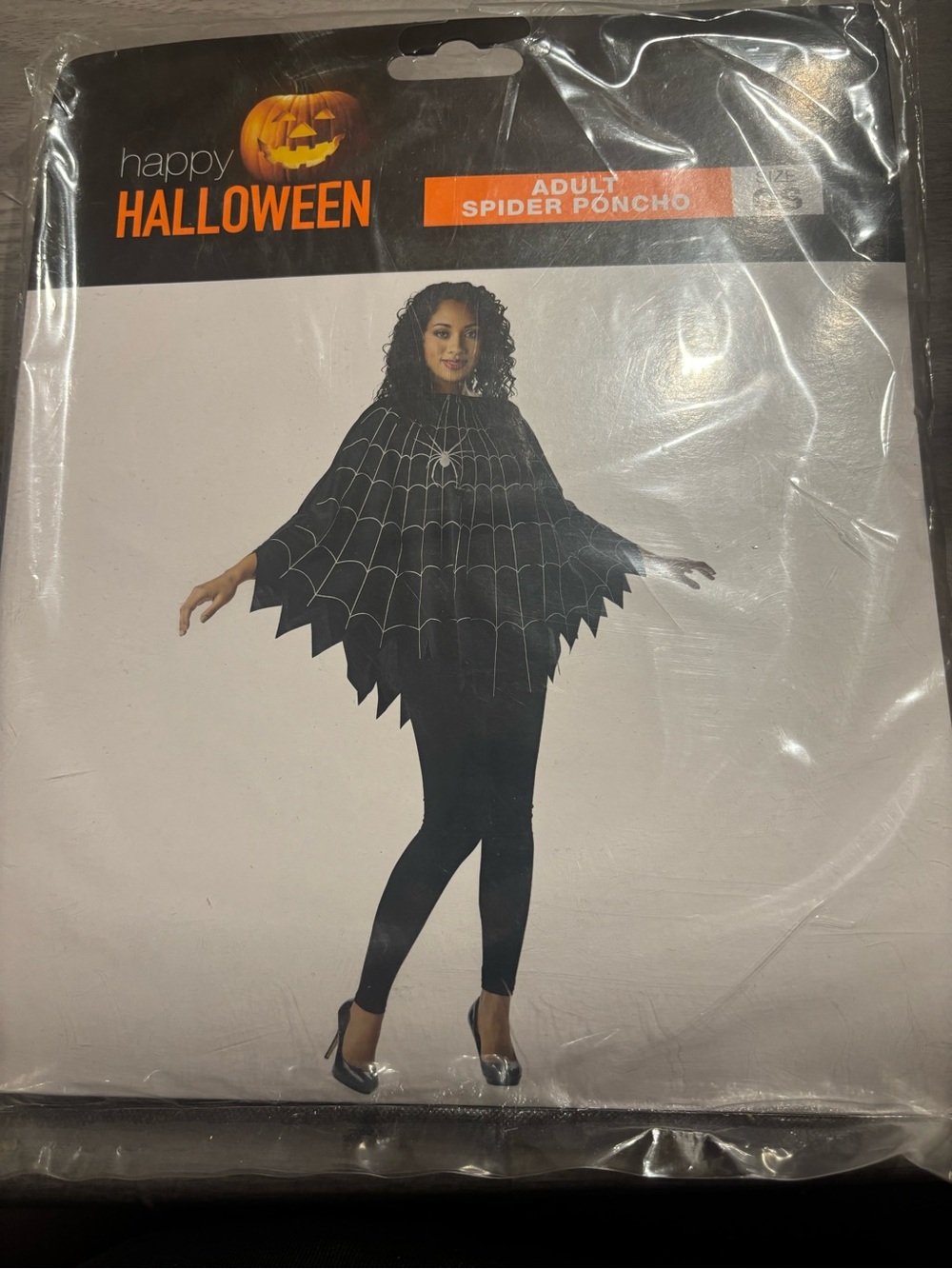 Black Spider Poncho Kids Costume